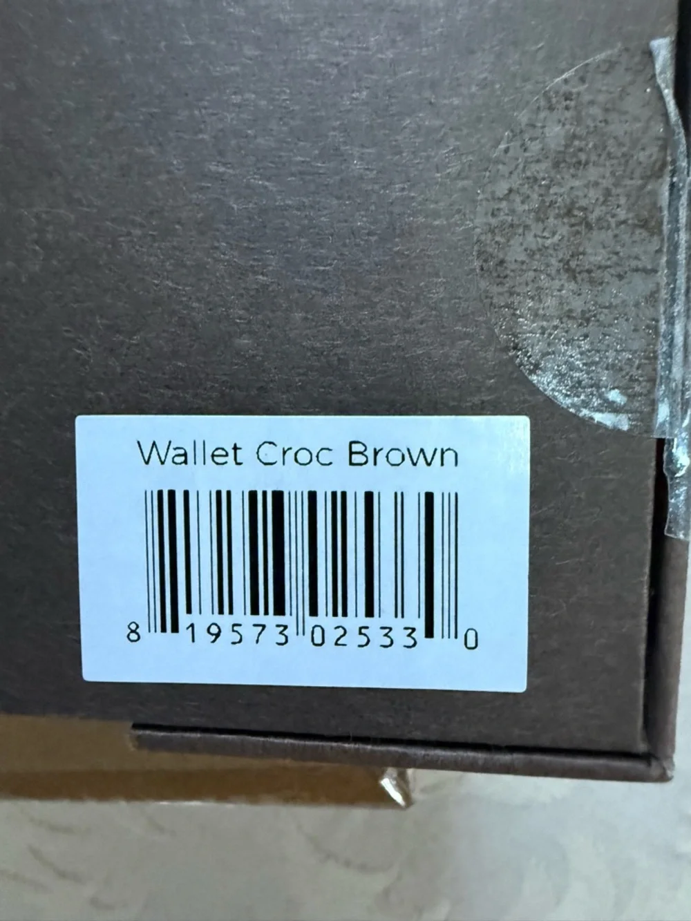 Pop Up‎ Wallet Brown Croc Embossed RFID Card Holder Slim w Box